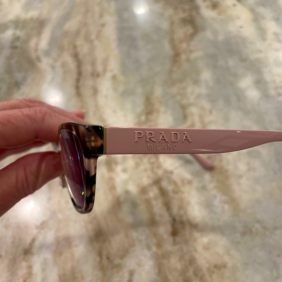 Prada glasses frame made in Italy, model VPR03W ROJ-101, with matching case - Picture 3 of 9